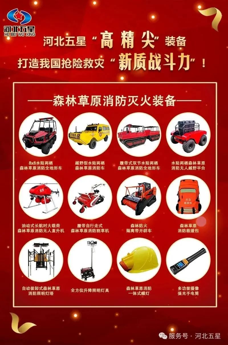 河北五星“高、精、尖”森林草原消防滅火裝備，打造我國搶險救災“新質戰斗力”